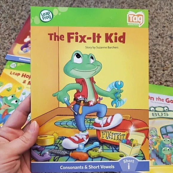 LOT‎ of 6 TAG LEAP READER Consonants & SHORT VOWELs AEIOU Book Series COMPLETE - Picture 7 of 8